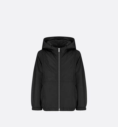 DIOR AND JUDY BLAME Hooded Windbreaker Black Technical 